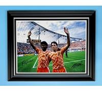 Frank Rijkaard & Marco Van Basten Signed Photo In Luxury Handmade Wooden Frame & AFTAL Member Certificate Of Authenticity Netherlands Poster Football Soccer Memorabilia Autograph