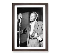 Frank Sinatra (1) Framed Print | A2 Walnut Framed Wall Art | Ready to Hang | Modern Nature Picture | Living Room Bedroom Lounge Office