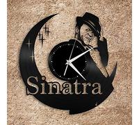 Frank Sinatra Clock Gift Idea for Him For Her Romantic Art Vinyl Wall Decoration Vintage Design Office Bar Room Home Decor