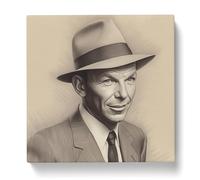 Frank Sinatra Drawing Canvas Print | Gallery Wrapped 30mm Frame Wall Art | 20x20 inches | Ready to Hang | Modern Picture | Living Room Bedroom Lounge Office