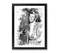 Frank Sinatra No.1 V3 Modern Framed Print | A3 Black Framed Wall Art | Ready to Hang | Modern Nature Picture | Living Room Bedroom Lounge Office