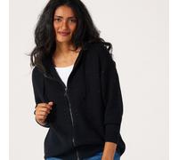 Frank Usher Bling Knit Hoodie DARK DENIM SILVER LARGE / EXTRA LARGE