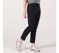 Frank Usher Pull-On Slim Fit Ankle Length Trousers BLACK SMALL / MEDIUM