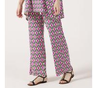 Frank Usher Wide Leg Printed Jersey Trousers BLACK MULTI LARGE / EXTRA LARGE