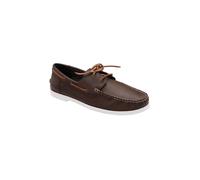Frank Wright Men's Leather 'Reaney' Boat Shoes in Brown | Size: 8 Frank Wright Brown 8