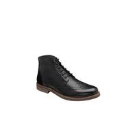 Frank Wright Men's 'Magnus' Leather Brogue Ankle Boot in Black | Size: 7 Frank Wright Black 7