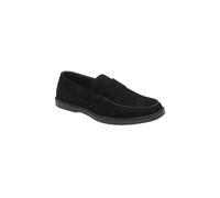 Frank Wright Men's Suede 'Horn' Penny Loafers in Black | Size: 7 Frank Wright Black 7