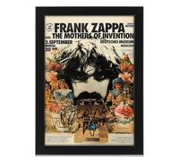 Frank Zappa Signed Poster Print | Limited Edition Progressive Rock Memorabilia | The Mothers of Invention Autograph Collectible Wall Art Fan Gift (A4 Framed Without Mount)