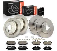 Frankberg 1x 4x Disk + 8x Brake pads front rear 34116767144, 34116774050