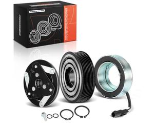 Frankberg 1x AC Compressor Clutch Kit Air Conditioning Compatible with Qashqai +2 I J10 JJ10E NJ10 X-Trail T31 Grand Scénic II JM0/1 Megan.e II BM0/1 CM0/1 Scénic III JZ0/1 Replace# 8200855146