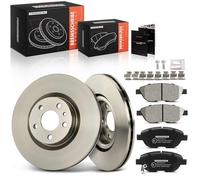Frankberg 1x Frankberg Brake Disk + 4x Front brake pads 51884303, 51937218 | Compatible with: 500L 351 352
