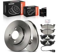Frankberg 1x Frankberg Discs Brake Disk + 4x Front brake pads 6N0615301C
