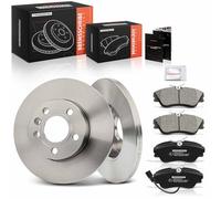 Frankberg 1x Frankberg Discs Brake Disk + 4x Front brake pads 701615301G | Compatible with: T.r.a.n.s.p.o.r.t.e.r IV Bus 70B 70C 70J 70K 7DB 7DC 7DJ 7DK, T.r.a.n.s.p.o.r.t.e.r IV Box 70A 70H 7DA 7DH