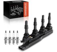 Frankberg 1x Ignition Coil+4x Ignition Coil Compatible with Astra G Caravan T98 1.8L 1998-2004 Corsa C F08 F68 1.8L 2000-2009 Vectra B J96 1.8L 1995-2002 Replace# 0242229654
