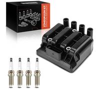 Frankberg 1x Ignition Coil + 4x Ignition Coil Petrol Compatible with Bor.a 1J2 2.0L 1998-2013 Golf IV 1J1 2.0L 1998-2005 Golf IV Variant 1J5 2.0L 1999-2006 Replace# 6418