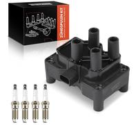 Frankberg 1x Ignition Coil + 4x Ignition Coil Petrol Compatible with Focus II DA DP HCP 1.6L 2009-2011 Focus III 1.6L 2011-2019 Focus III Turnier 1.6L 2012-2019 Replace# 1350567
