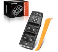 Frankberg 1x Power Window Switch Front Left Compatible with A-Class W176 A45 A.M.G A160-A250 B-Class W242 B160-B250 CLA Coupe C117 A.M.G CLA 45-250 Replace# 1669054400649100