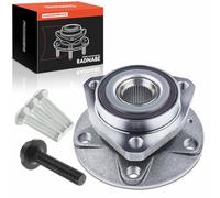 Frankberg 1x Wheel Bearing Hub Front Axle Compatible with A3 8V1 8VK 2012-2020 A3 Sportback 8PA 2004-2013 Golf Plus 521 5M1 2004-2013 Leon 1P1 2005-2012 Golf V 1K1 2003-2009 Replace# 5K0498621A