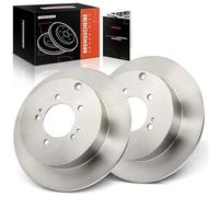 Frankberg 2 x Brake Discs Rear Axle Compatible with C-Crosser VU VV 2.2L 2.4L 2007-2012 Outlander II CW W 2.2L 2.3L 2006-2012 4007 VU VV 2.2L 2.4L 2007-2013 Replace# 461 5A0355 10
