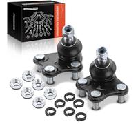 Frankberg 2x Ball Joint Assembly Front Axle Compatible with A1 8X1 8XK 1.2L 1.4L 1.6L 1.8L 2.0L 2010-2018 Cordoba 6L2 1.2L 1.4L 1.6L 1.9L 2.0L 2002-2009 Ibiza III 6L1 Replace# 6R0407365