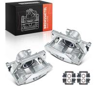 Frankberg 2x Brake Caliper Disc Brake Front Left Right with Bracket (hole spacing 120mm) Compatible with Mi.n.i R50 R53 Mi.n.i Cabriolet R52 Replace# 34116770192
