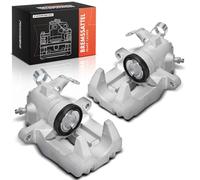 Frankberg 2x Brake Caliper Disc Brake Rear Left Right Aluminium Compatible with C.a.d.d.y III MPV 2KB 2KJ 2CB 2CJ C.a.d.d.y III Box/MPV 2KA 2KH 2CA 2CH Replace# 2K0615423B