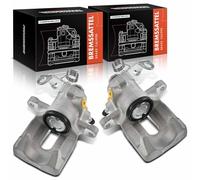 Frankberg 2x Brake Caliper Disc Brake Rear Left Right Aluminium Compatible with C3 I II III C3 Picasso Pluriel C4 Cactus 207 208 Crossland X Replace# 4400W6
