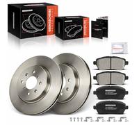Frankberg 2x Brake Disc + 4x Brake Pad Front Axle Left Right with Brake Lubricants Compatible with Swift IV FZ NZ 1.2L 2010-2024 Replace# 5531168L50 DFY13328ZA