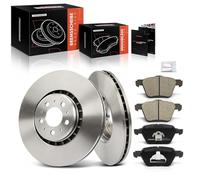 Frankberg 2x Brake Disc + 4x Brake Pad Front Axle Left Right with Brake Lubricants Compatible with XC90 I 275 2.4L 2.5L 2.9L 3.2L 4.4L 2002-2014 Replace# 31262705 30657301