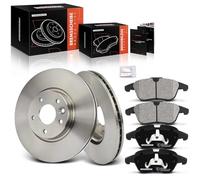 Frankberg 2x Brake Disc + 4x Brake Pad Front Compatible with Mondeo IV BA7 1.6L-2.5L 2007-2014 Mondeo IV Turnier BA7 1.6L-2.5L 2007-2014 Replace# 1379971