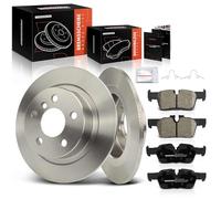 Frankberg 2x Brake Disc + 4x Brake Pad Rear Axle Compatible with 1 Series F40 116 118 120 2019-2023 2 Active Tourer F45 214 216 218 220 2013-2021 Replace# 34216859917
