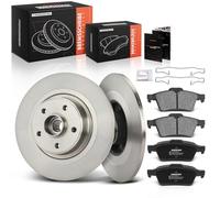 Frankberg 2x Brake Disc + 4x Brake Pad Rear Axle Compatible with Espace IV JK0/1 1.9L-3.5L 2002-2024 Vel Satis BJ0 2.0L-3.5L 2002-2024 Replace# 8200002874