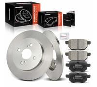 Frankberg 2x Brake Disc + 4x Brake Pad Rear Axle with Brake Lubricants Compatible with IQ J1 2009-2015 Yaris KSP9 NCP9 NSP9 SCP9 ZSP9 2007-2011 Replace# 0446612130