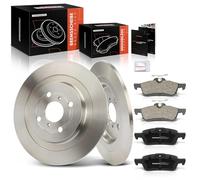 Frankberg 2x brake discs + 4x brake pads rear axle with brake lubricant Compatible with Yaris P9 05-11 Yaris Box/Hatchback P13 12-Today Replace# 044660D010