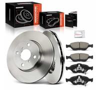 Frankberg 2x Brake Disc + 4x Brake Pad with Brake Lubricants Front Axle Compatible with Yaris P9 KSP13 NCP13 NHP13 NLP13 NSP13 2005-2023 Replace# 435120D060 044650D050