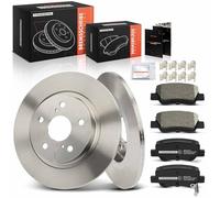 Frankberg 2x Brake Disc 4x Brake Pad with Brake Lubricants Rear Compatible with A.ven.sis Estate T27 2009-2018 A.ven.sis Saloon T27 2008-2018 Replace# 4243105070