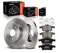 Frankberg 2x Brake Disc 4x Brake Pad with Brake Lubricants Rear Compatible with C-Max II DXA/CB7 DXA/CEU 2010-2019 K.u.g.a II DM2 2013-2019 Replace# 3M512M008AA