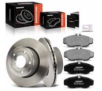 Frankberg 2x Brake Discs + 4x Brake Pads Front Axle Compatible with Discovery II L318 2.5L 1998-2004 Discovery II LT 4.0L 1998-2004 Replace# SDB000380