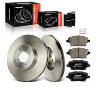 Frankberg 2x Brake Discs + 4x Brake Pads Front Compatible with B-Max JK 1.0L-1.6L 2012-2024 Fiesta VI CB1 CCN 1.0L-1.6L 2008-2017 Replace# 1751584