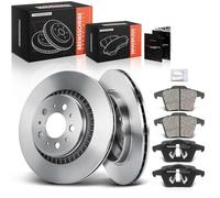 Frankberg 2x Brake Discs + 4x Brake Pads Rear Axle Replace # 274330 | Compatible with Volvo XC90 I 275 2.4L 2002-2014 2.5L; 2002-2014 2.9L 2002-2006 3.2L 2006-2014 4.4L 2004-2010; Ventilated