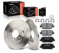 Frankberg 2x brake discs + 4x brake pads rear axle with 4x mounting accessories Compatible with i40 VF 1.6L-2.0L 2012-2019 i40 CW VF 1.6L-2.0L 2011-2019 Replace# 584113Z700 583021RA30