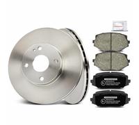 Frankberg 2x brake discs + 4x brake pads with brake lubricant front axle compatible with MX-5 I EL 1.6L 1.8L 1994-1998 MX-5 II NB 1.6L 1.8L 1998-2005 Replace# NA753325XC NCY53323Z