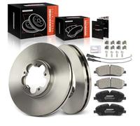Frankberg 2x Brake Discs 4x Brake Pads with Brake Lubricant Front Compatible with Tourneo Custom V362 F3 2012-Present Transit V363 FAD FBD 2013-Present Replace# 1867729
