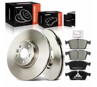 Frankberg 2x Brake Discs 4x Brake Pads with Brake Lubricant Front Compatible with XC60 156 2.0L-3.2L 2008-2017 Replace# 31423214