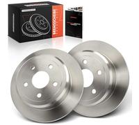 Frankberg 2x Brake Discs Brake Disk Rear Compatible with Wrangler III JK 2.8L-3.8L 2007-2017 Replace# 52060147AA