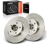 Frankberg 2x Brake Rotor Disc Rear Left Right Compatible with Kangoo Be Bop KW0/1 1.5L 1.6L 2009-2011 Kangoo Express FW0/1 Kangoo/Grand Kangoo KW0/1 Replace# 8200381148