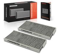 Frankberg 2x Cabin Air Filter with Particle Filter Compatible with Citan/MPV W415 Citan Mixto (Double Cabin) W415 Interstar X62B NV250 X61 NV400 X62 X62B Replace# 4158351100