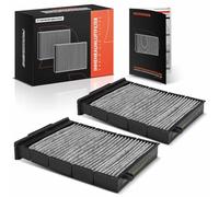 Frankberg 2x Cabin Air Filters Compatible with M.e.g.a.n.e II BM0/1 CM0/1 1.4L-2.0L 2002-2009 M.e.g.a.n.e II Coupé-Cabriolet EM0/1 1.5L-1.9L 2003-2009 Replace# 7701064235
