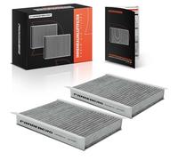 Frankberg 2x Cabin Air Filters with Activated carbon Compatible with Tonale 965 500L 351 352 500X 334 Compass M6 M7 MP MV Renegade SUV B1 BU BV Replace# 71775824