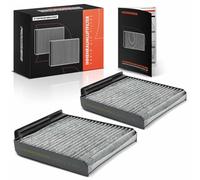 Frankberg 2x Cabin Air Filters with Activated carbon Compatible with Twingo II CN0 Sunder.o Sunder.o/Stepway I BS Clio II BB CB Micra III K12 Duster HS Replace# CUK1829